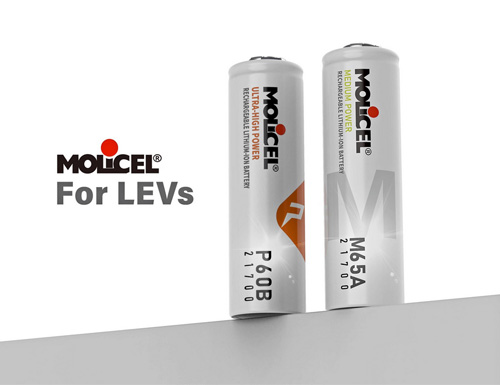 Molicel Launches INR-21700-M65A and INR-21700-P60B, Pioneering Market Leading Power for E-bikes and light electric vehicles